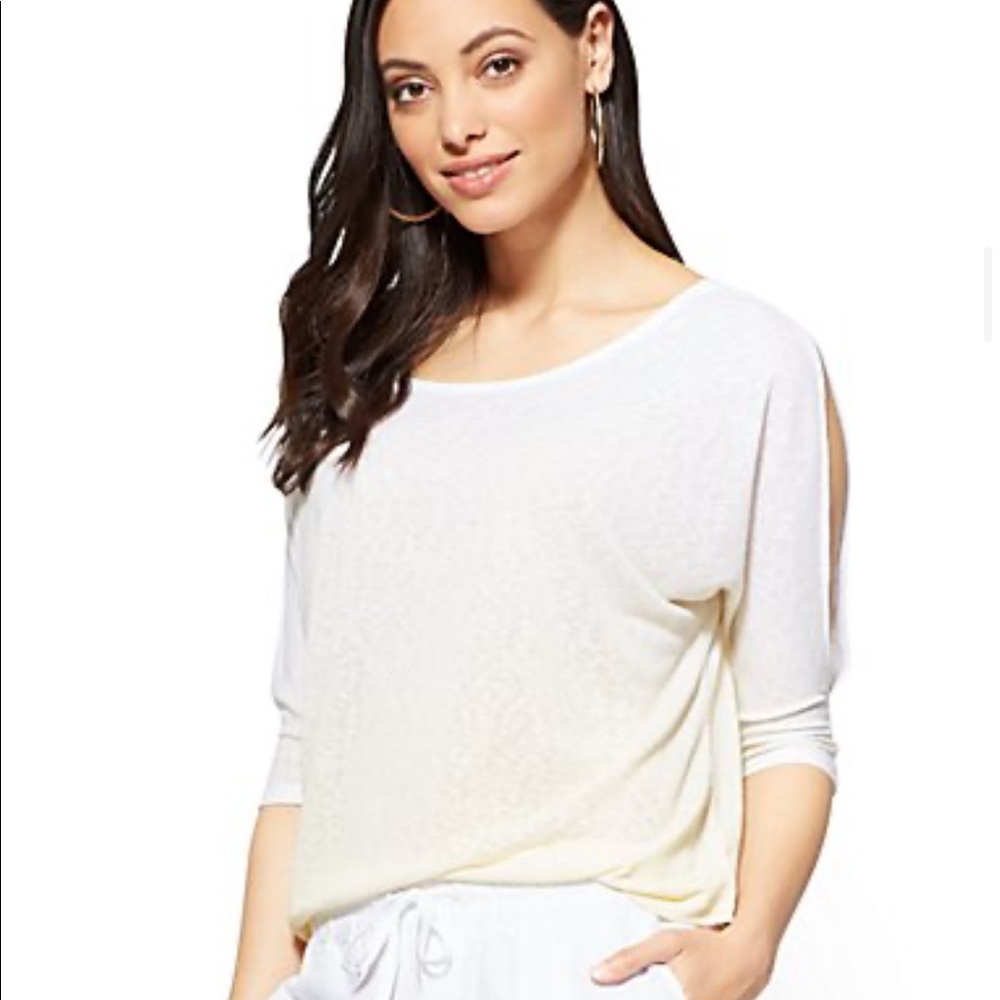 Ombré Cold-Shoulder Top